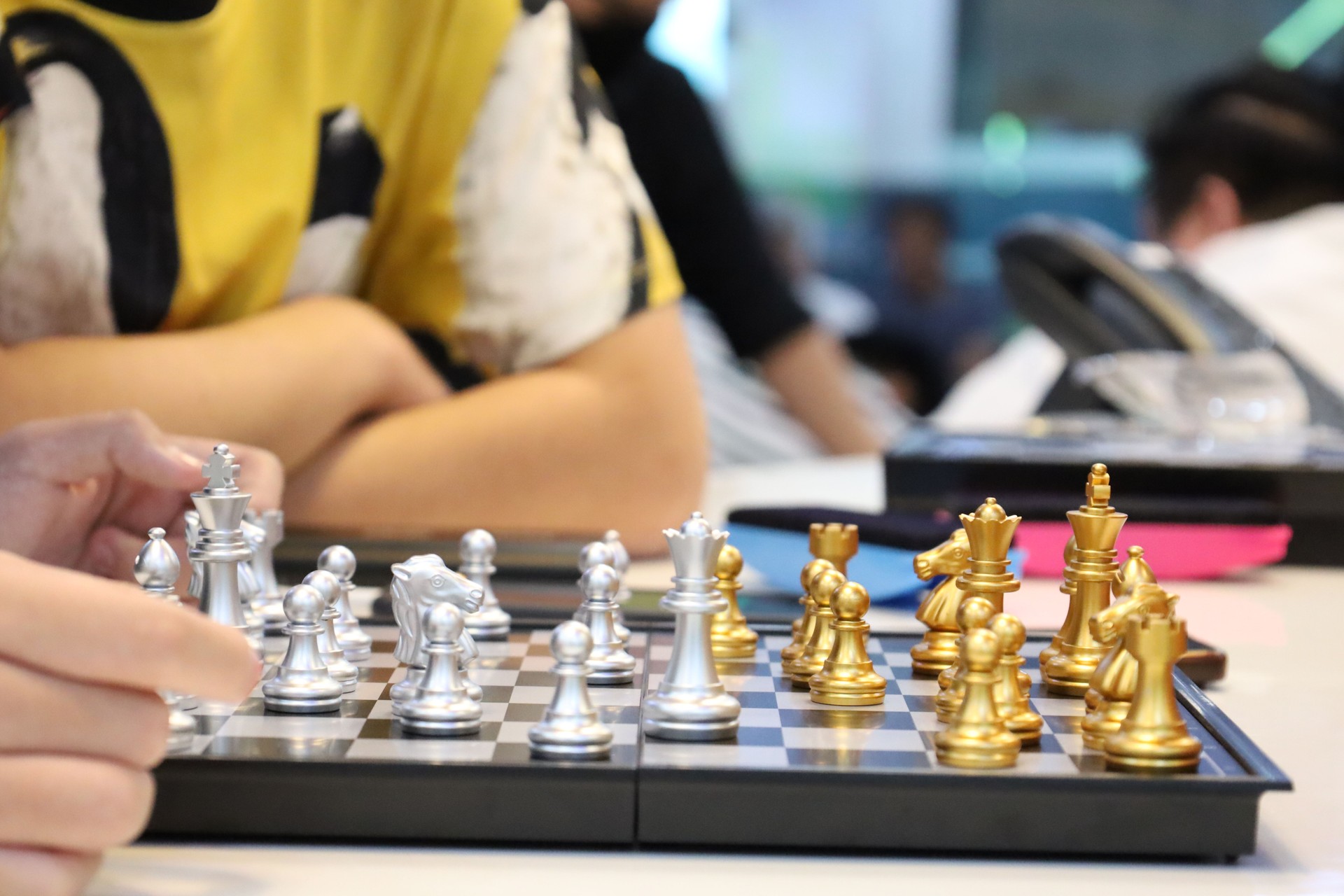 Playing chess board game