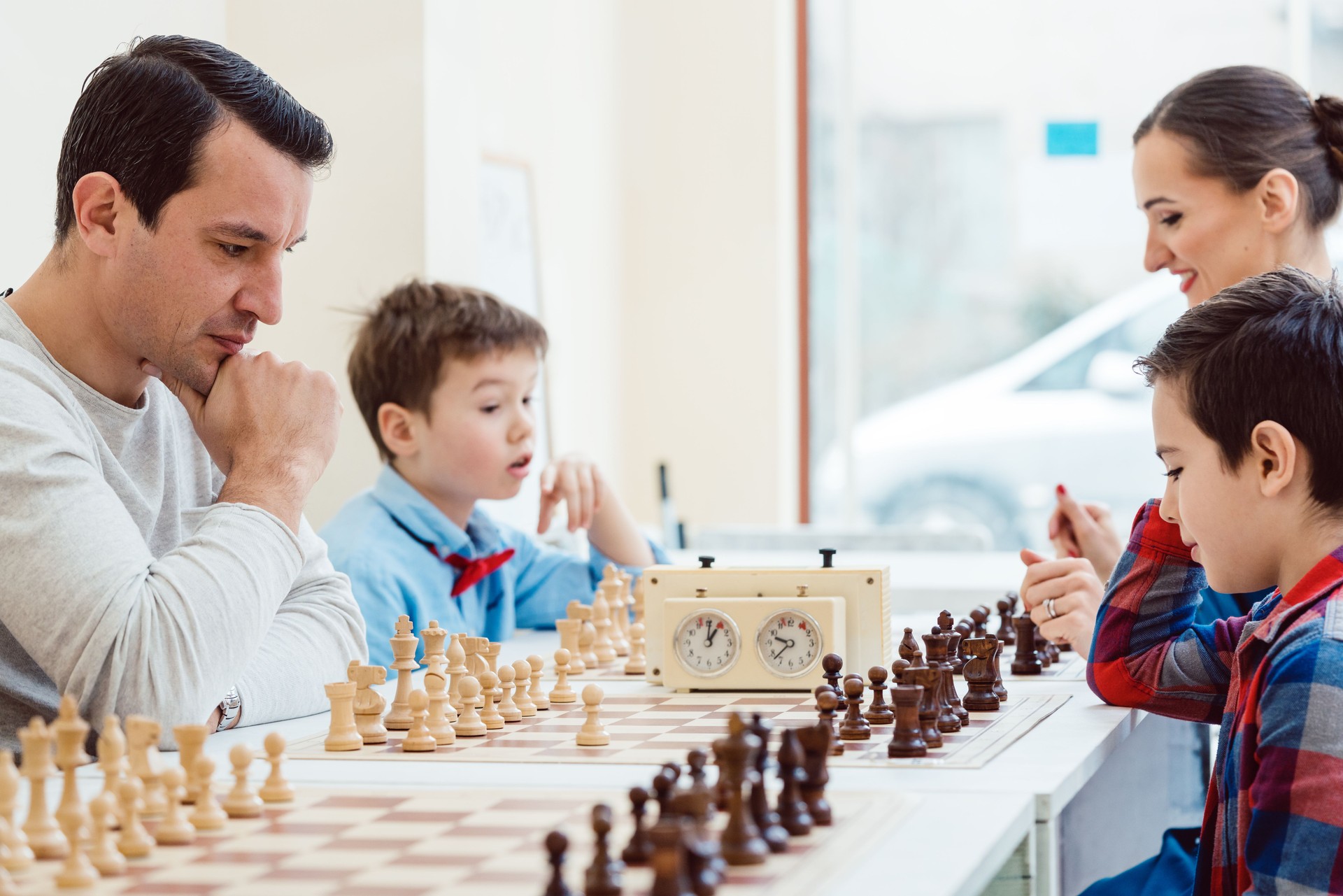 People in chess school